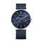 BERING Classic Polished Silver 40mm Blue Sunray Dial Men's Watch 14240-303