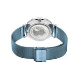 BERING Classic Polished Silver 40mm Blue Sunray Dial Men's Watch 14240-809