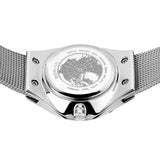 BERING Solar Polished Silver 27mm White Mother of Pearl Dial Women's Watch 14427-004