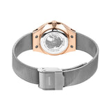 BERING Solar Polished Rose Gold 27mm White Mother of Pearl Dial Women's Watch 14427-060
