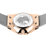 BERING Solar Polished Rose Gold 27mm White Mother of Pearl Dial Women's Watch 14427-060