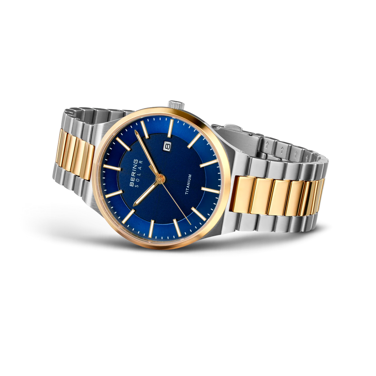 BERING Solar Sunray Titanium Watch Blue 39mm Blue Sunray Dial Men's Watch 14439-717