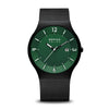 BERING Solar Brushed Black 40mm Green Dial Men's Watch 14440-229