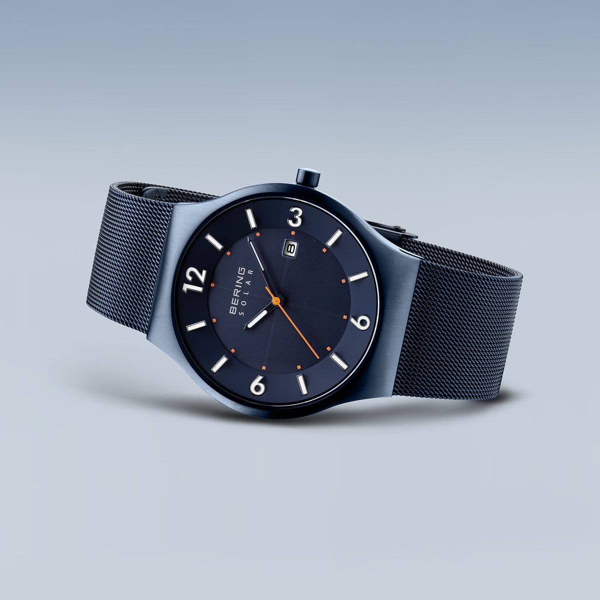 BERING Solar Brushed Blue 40mm Blue Dial Men's Watch 14440-393