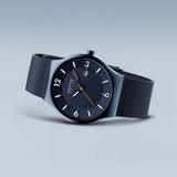 BERING Solar Brushed Blue 40mm Blue Dial Men's Watch 14440-393