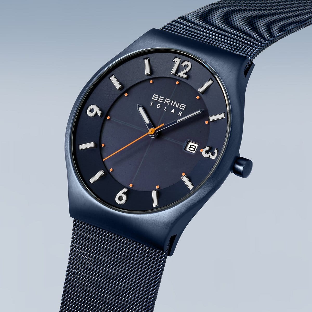 BERING Solar Brushed Blue 40mm Blue Dial Men's Watch 14440-393