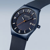BERING Solar Brushed Blue 40mm Blue Dial Men's Watch 14440-393