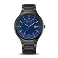 BERING Solar Polished/Brushed Black 42mm Blue Dial Men's Watch 14442-727