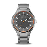 BERING Solar Polished/Brushed Grey 42mm Grey Dial Men's Watch 14442-777