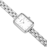 BERING Rectangular Link Watch Silver 20mm White Dial Women's Watch 14520-700