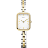 BERING Rectangular Link Watch Bicolor 20mm White Dial Women's Watch 14520-710