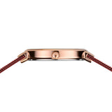 BERING Classic Polished/Brushed Rose Gold 31mm Red Sunray Women's Watch 14531-363G