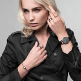 BERING Classic Polished/Brushed Rose Gold 39mm Black Dial Unisex Watch 14539-166