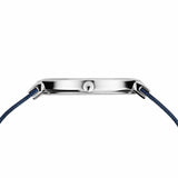 BERING Classic Polished Silver Blue 39mm Blue Sunray Dial Unisex Watch 14539-307