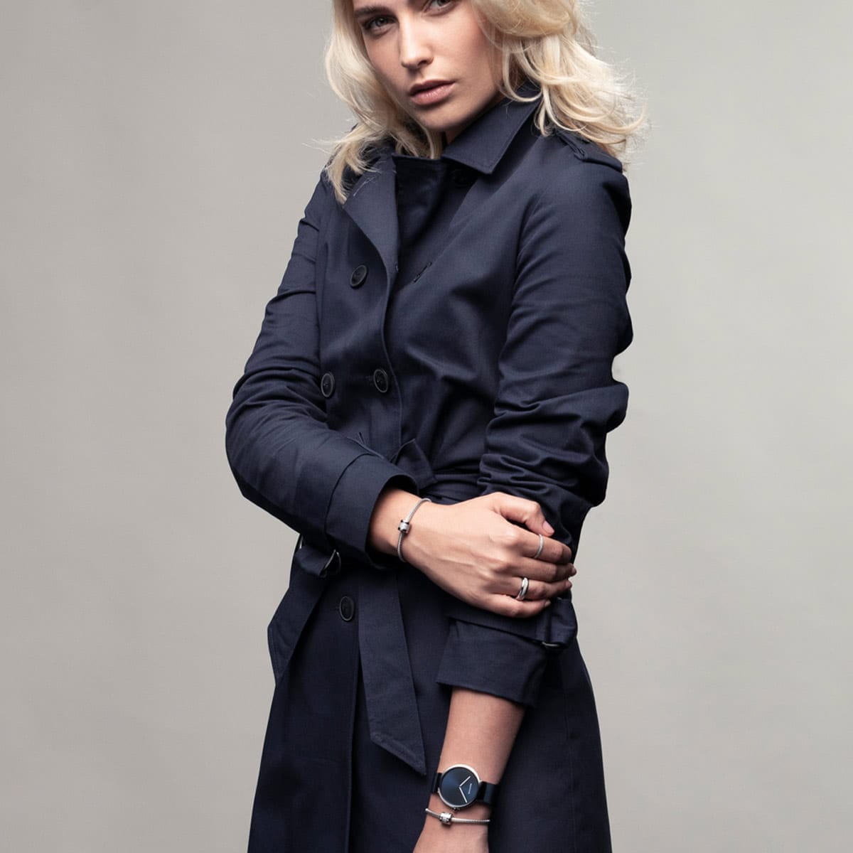 BERING Classic Polished Silver Blue 39mm Blue Sunray Dial Unisex Watch 14539-307