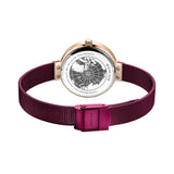 BERING Solar Polished/Brushed Rose Gold 31mm Purple Sunray Dial Women's Watch 14631-969