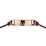 BERING Solar Polished/Brushed Rose Gold 31mm Purple Sunray Dial Women's Watch 14631-969