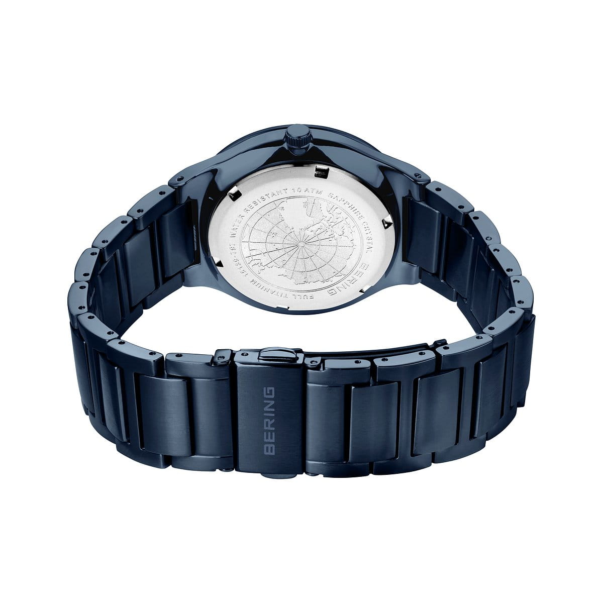 BERING Titanium Brushed Blue 40mm Blue Sunray Dial Men's Watch 15139-797
