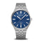 BERING Titanium Brushed Grey 41mm Blue Dial Men's Watch 16141-707