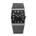 BERING Solar Polished Grey 33mm Black Dial Men's Watch 16433-377