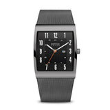 BERING Solar Polished Grey 33mm Black Dial Men's Watch 16433-377