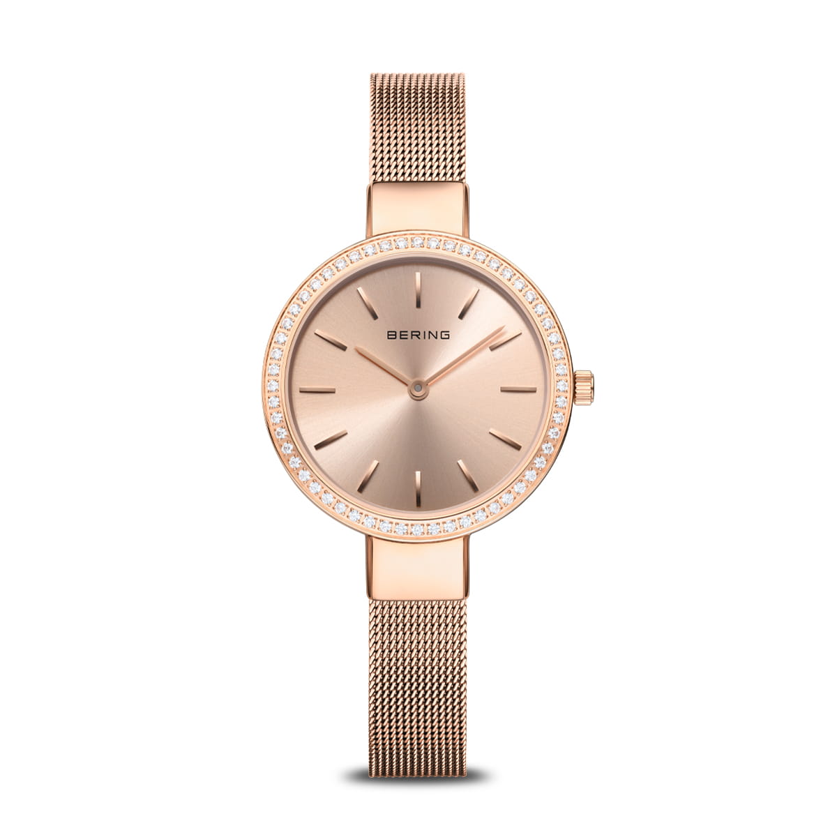 BERING Classic Polished Rose Gold 31mm Rose Gold Sunray Dial Women's Watch 16831-366