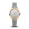 BERING Ultra Slim Polished Gold 31mm Silver Dial Women's Watch 17031-010