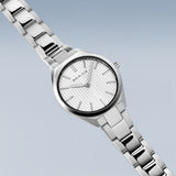 BERING Ultra Slim Polished/Brushed Silver 31mm Silver Sunray Dial Women's Watch 17231-700