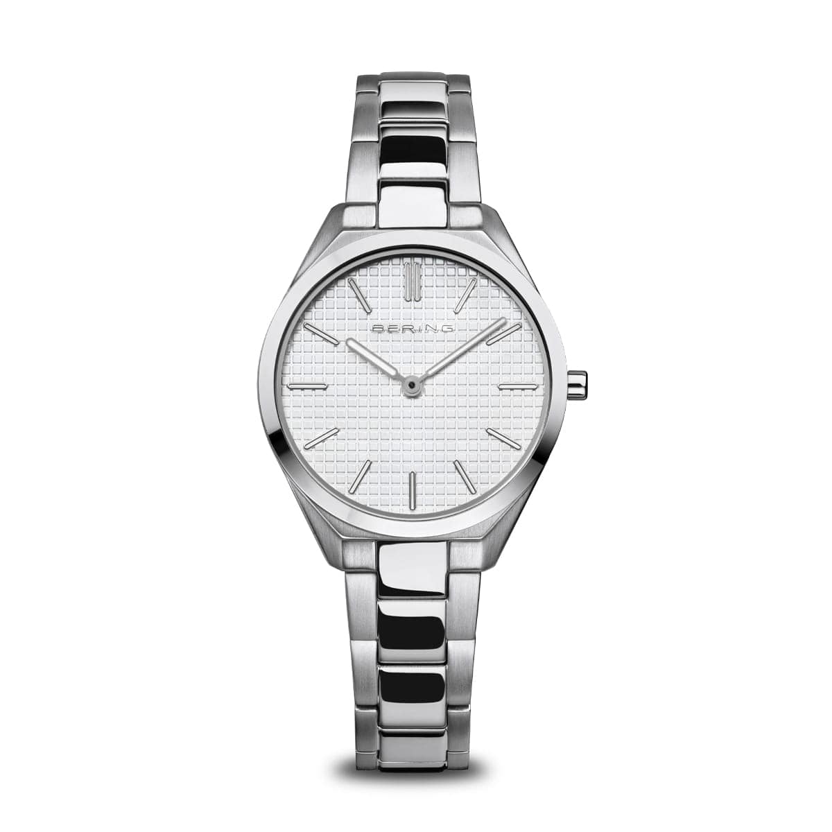 BERING Ultra Slim Polished/Brushed Silver 31mm Silver Sunray Dial Women's Watch 17231-700
