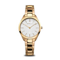 BERING Ultra Slim Polished/Brushed Gold 31mm White Dial Women's Watch 17231-734