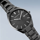 BERING Ultra Slim Polished/Brushed Grey 40mm Grey Sunray Dial Men's Watch 17240-777