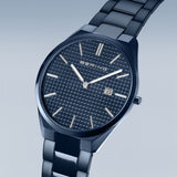 BERING Ultra Slim Polished/Brushed Blue 40mm Blue Sunray Dial Men's Watch 17240-797