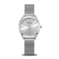 BERING Solar Polished Silver 35mm Silver Sunray Dial Women's Watch 17331-000