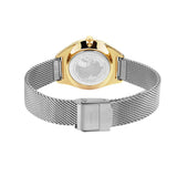 BERING Solar Polished Gold 35mm White Sunray Dial Women's Watch 17331-010