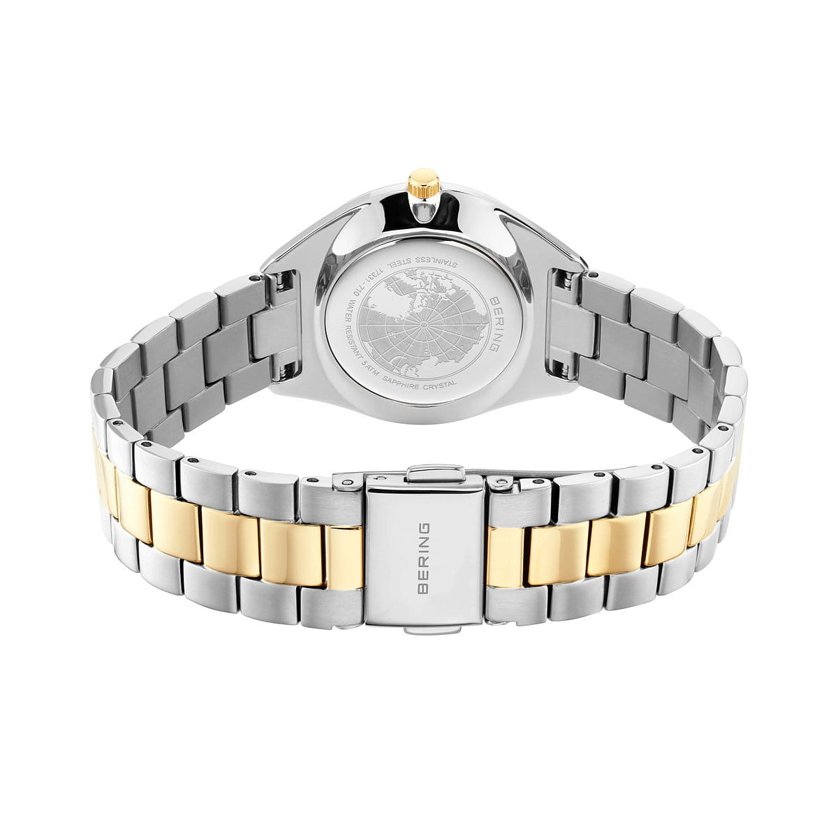 BERING Solar Polished Silver 31mm Mother of Pearl Dial Women's Watch 17331-710