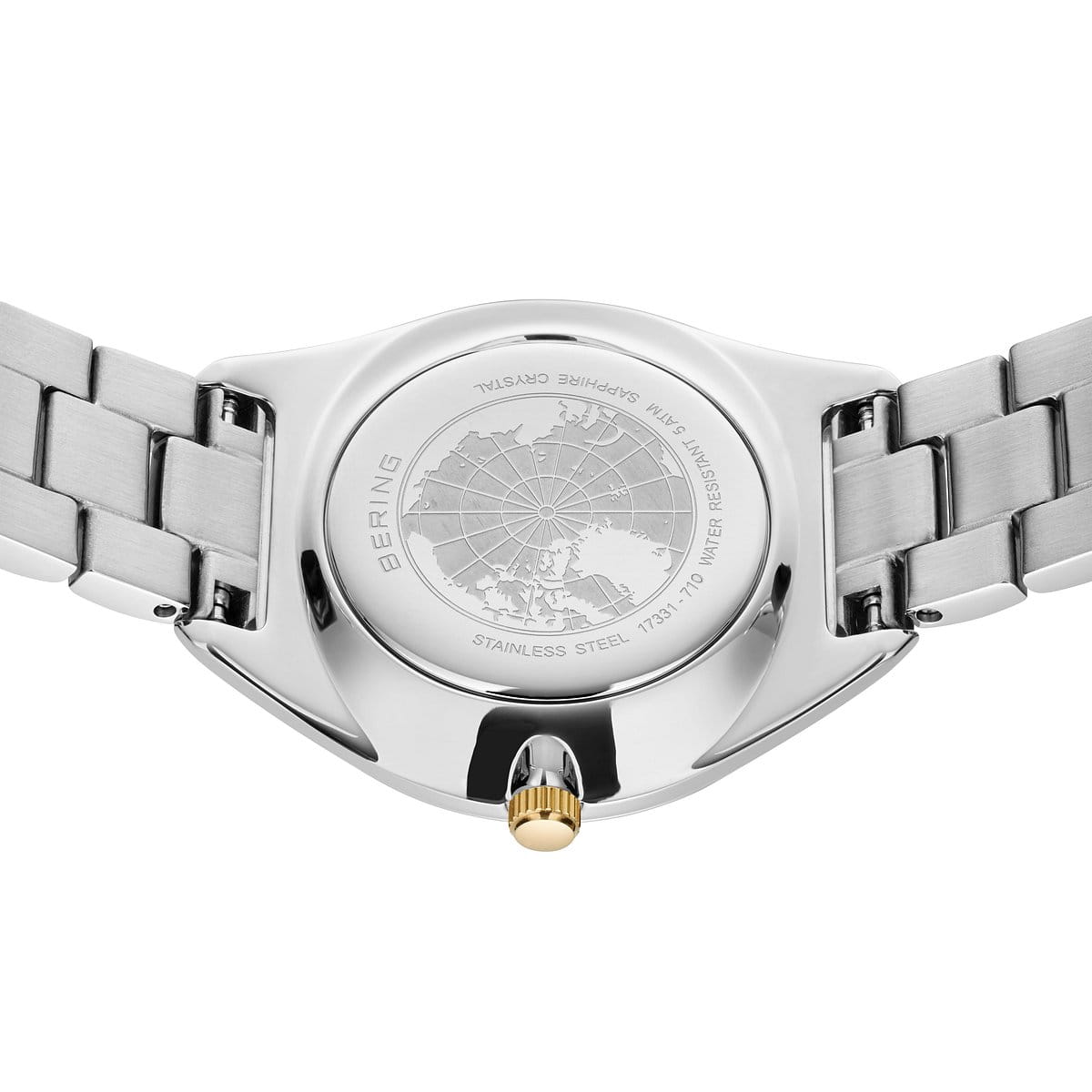 BERING Solar Polished Silver 31mm Mother of Pearl Dial Women's Watch 17331-710