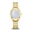 BERING Solar Polished Gold 31mm Mother of Pearl Dial Women's Watch 17331-734