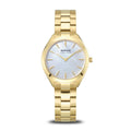 BERING Solar Polished Gold 31mm Mother of Pearl Dial Women's Watch 17331-734