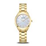 BERING Solar Polished Gold 31mm Mother of Pearl Dial Women's Watch 17331-734