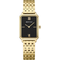 BERING Rectangular Roman Numeral Link Watch Black Gold 23mm Black Dial Women's Watch 17423-732