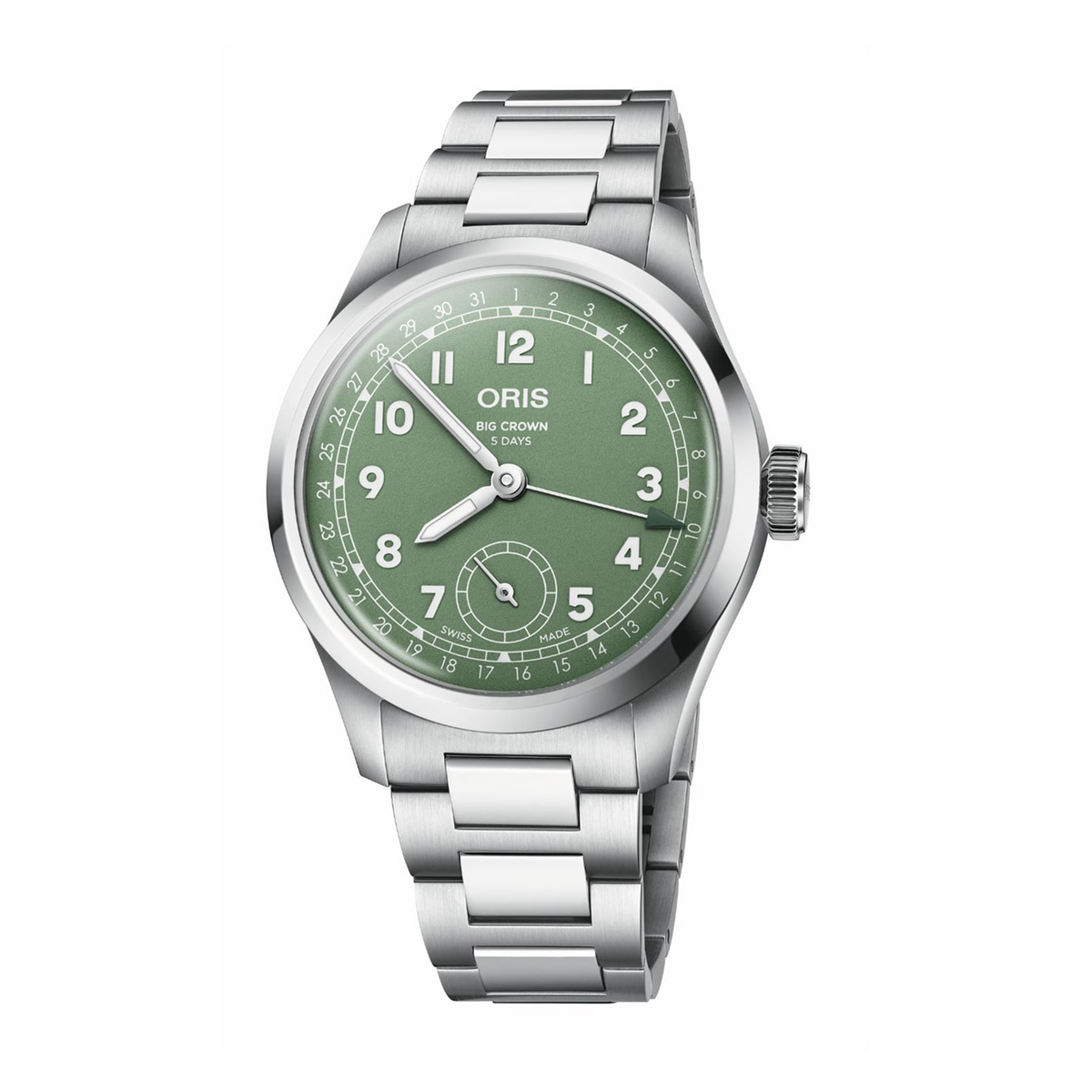 Oris Big Crown Pointer Date Calibre 403 40mm Green Dial Men's Watch 01 403 7799 4067-07 8 20 06