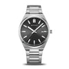 BERING Classic Polished Silver 39mm Black Sunray Dial Men's Watch 17639-702