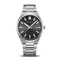 BERING Classic Polished Silver 39mm Black Sunray Dial Men's Watch 17639-702
