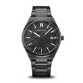 BERING Classic Brushed Black 39mm Black Öldruck Dial Men's Watch 17639-722