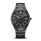BERING Classic Brushed Black 39mm Black Öldruck Dial Men's Watch 17639-722