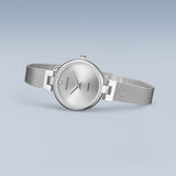 BERING Classic Polished Silver 24mm Silver Diamond Dial Women's Watch 17724-000
