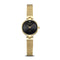 BERING Classic Polished Gold 24mm Black Diamond Dial Women's Watch 17724-332