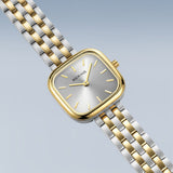 BERING Classic Brushed Silver/Gold 26mm Silver Dial Women's Watch 17926-714