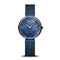 BERING Classic Polished Blue 32mm Blue Mother of Pearl Dial Women's Watch 18132-399