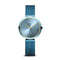 BERING Charity Polished Blue 32mm Blue Sunray/Diamond Dial Women's Watch 18132-Charity1